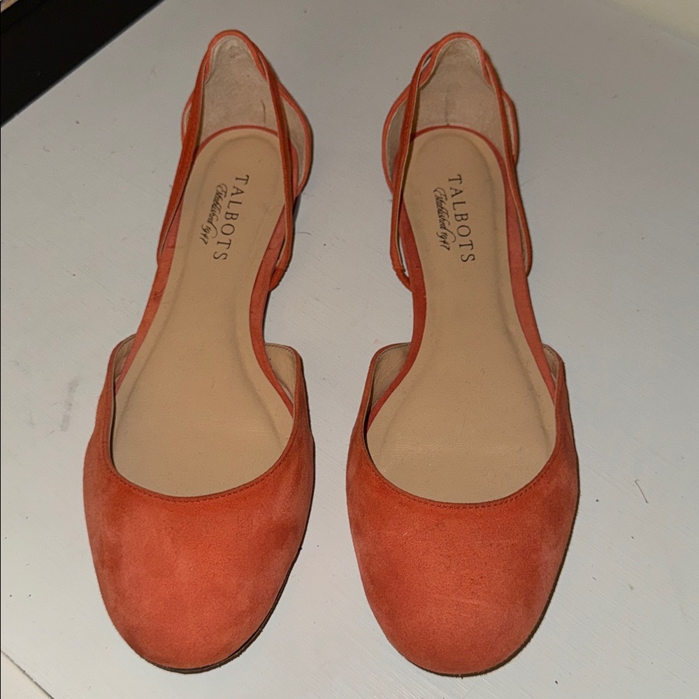 SALE Talbots Coral Leather Flats